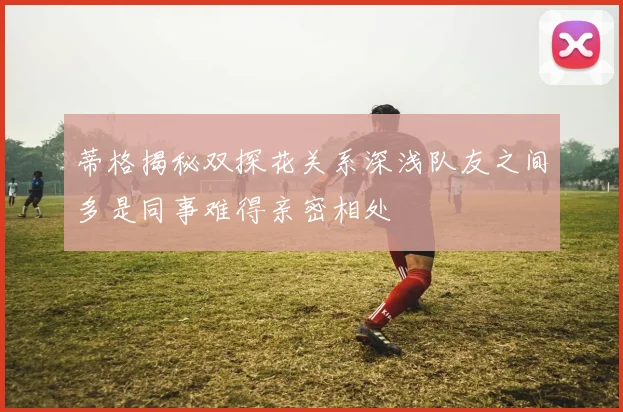 蒂格揭秘双探花关系深浅队友之间多是同事难得亲密相处